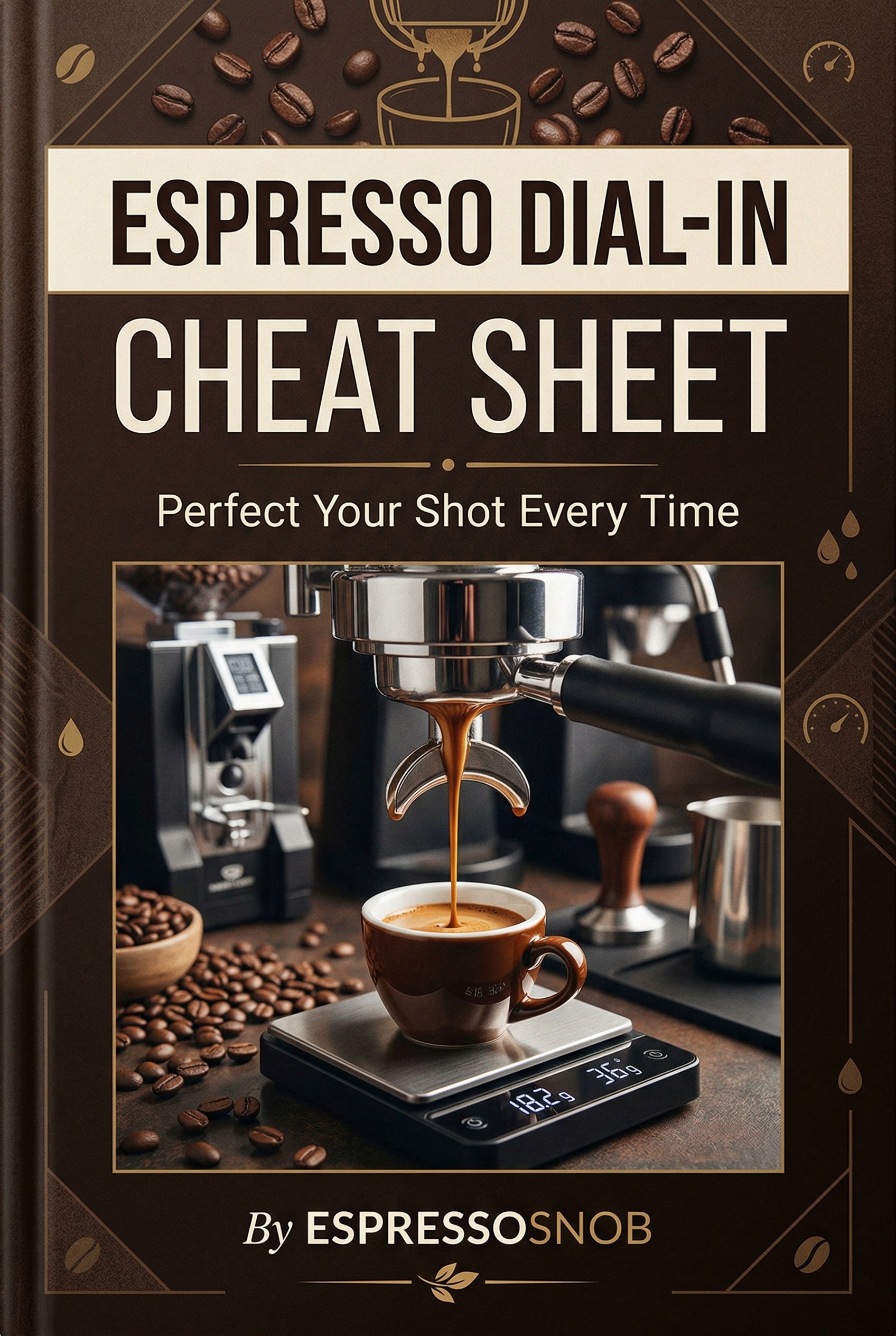 Espresso Dial-In Cheat Sheet - 1 page PDF cover