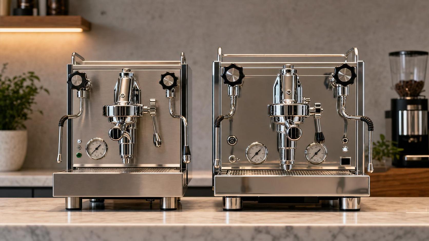 Profitec Pro 500 and Rocket R58 espresso machines side by side comparison